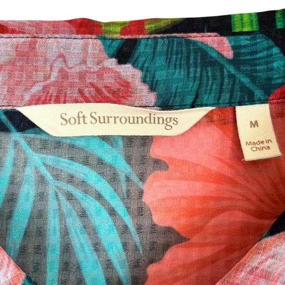 Soft Surroundings Floral Sheer Swimsuit Cover Up – Tropical Print – Size M - Picture 8 of 10